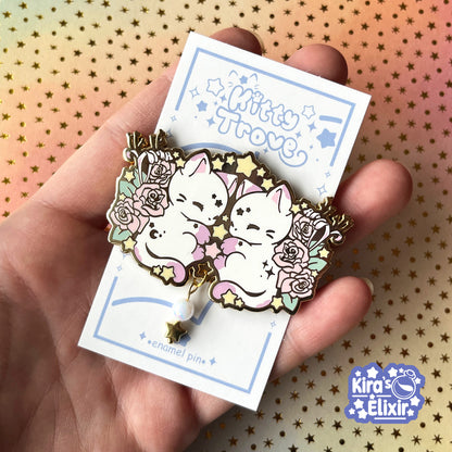 Gemini Kitty - hard enamel pin