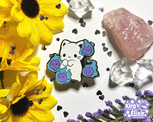 Ghosty Kitty - hard enamel pin