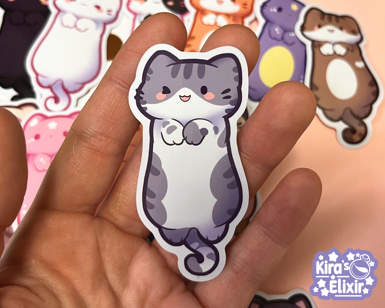 Long Kitties - vinyl stickers