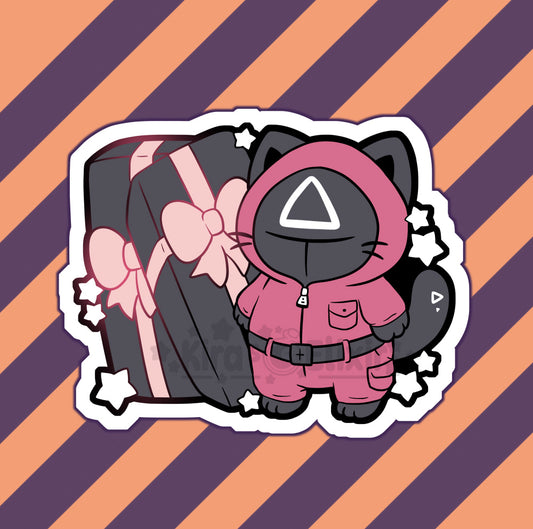 Squid Game Kitty - vinyl sticker