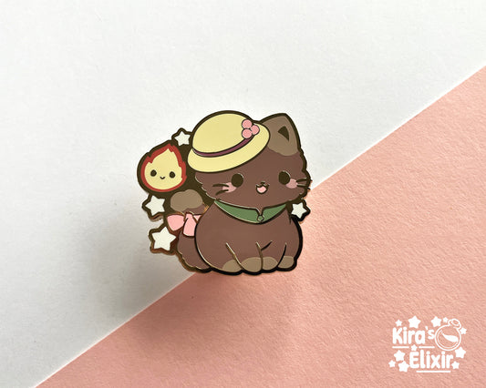 Hat Kitty - hard enamel pin