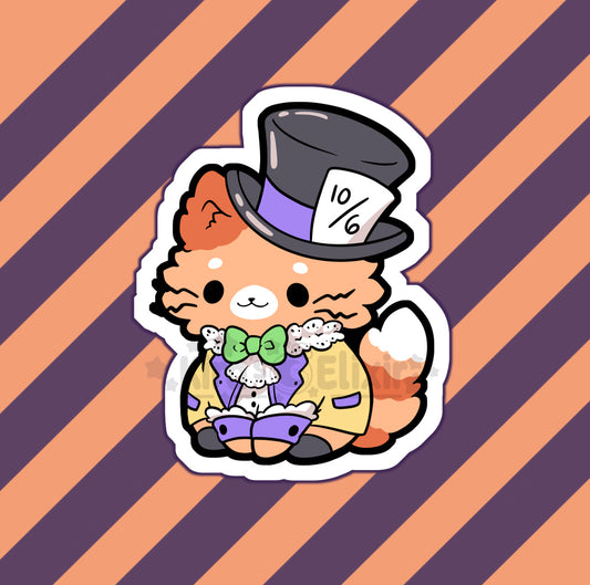 Hatter Kitty - vinyl sticker
