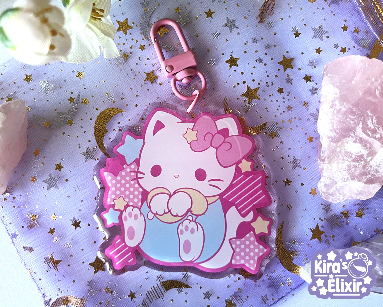 Hey Kitty - acrylic keychain