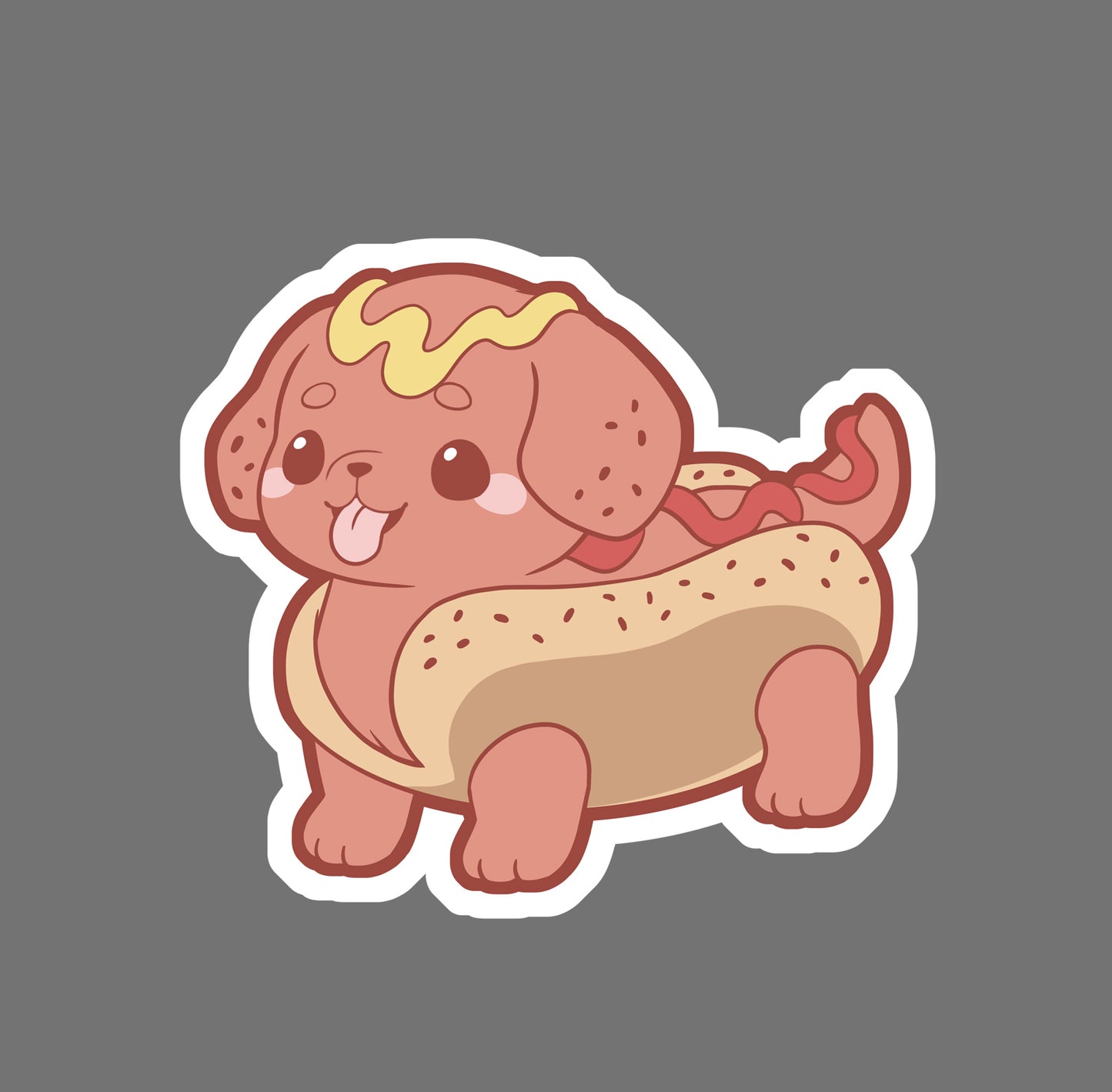 Hotdog Dachshund - vinyl sticker