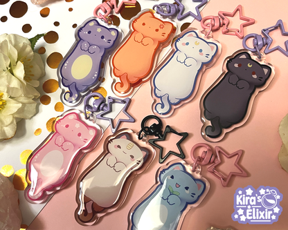 Long Kitties - Acrylic Keychains