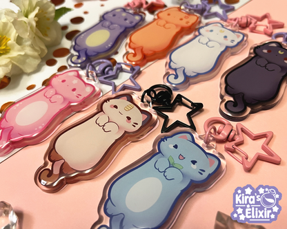 Long Kitties - Acrylic Keychains