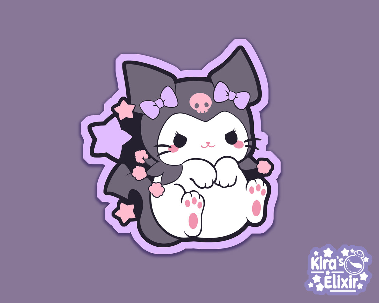 Kuro Kitty - vinyl sticker