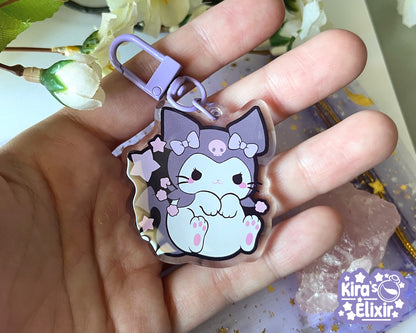 Kuro Kitty - acrylic keychain