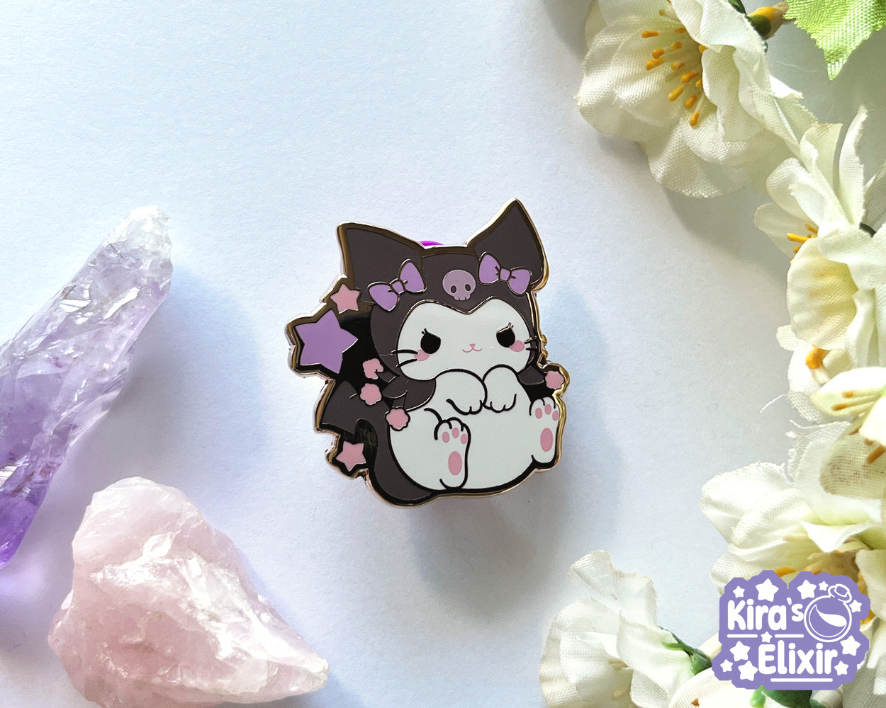 Kuro Kitty - hard enamel pin