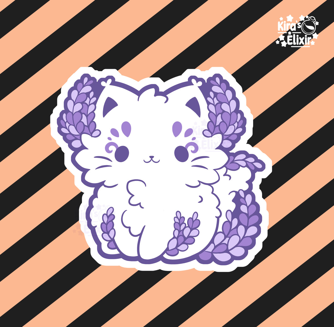 Lavender Kitty - vinyl sticker