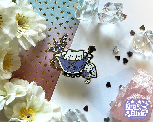 Lavender Tea - hard enamel pin