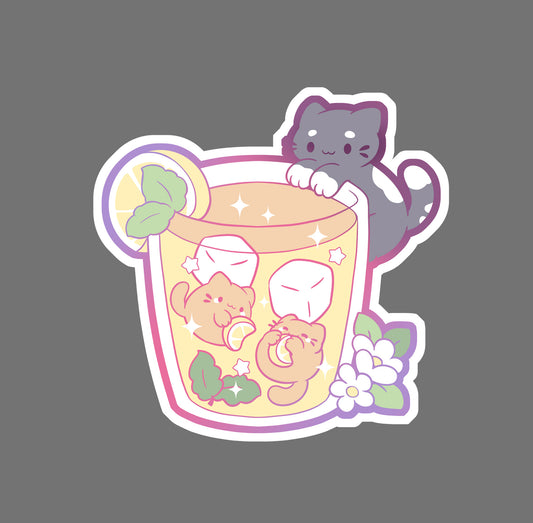 Lemonade Kitty - vinyl sticker