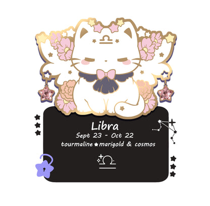 PREORDER: Astrology Kitty Trove Zodiac Enamel Pins