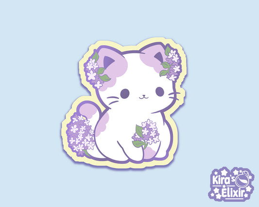 Lilac Kitty - vinyl sticker