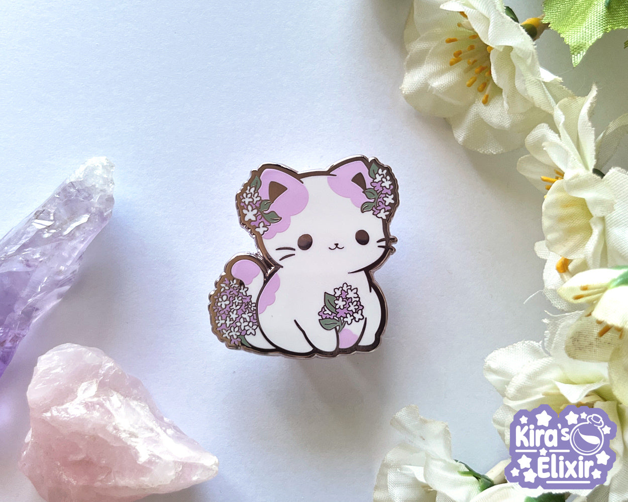 Lilac Kitty - hard enamel pin