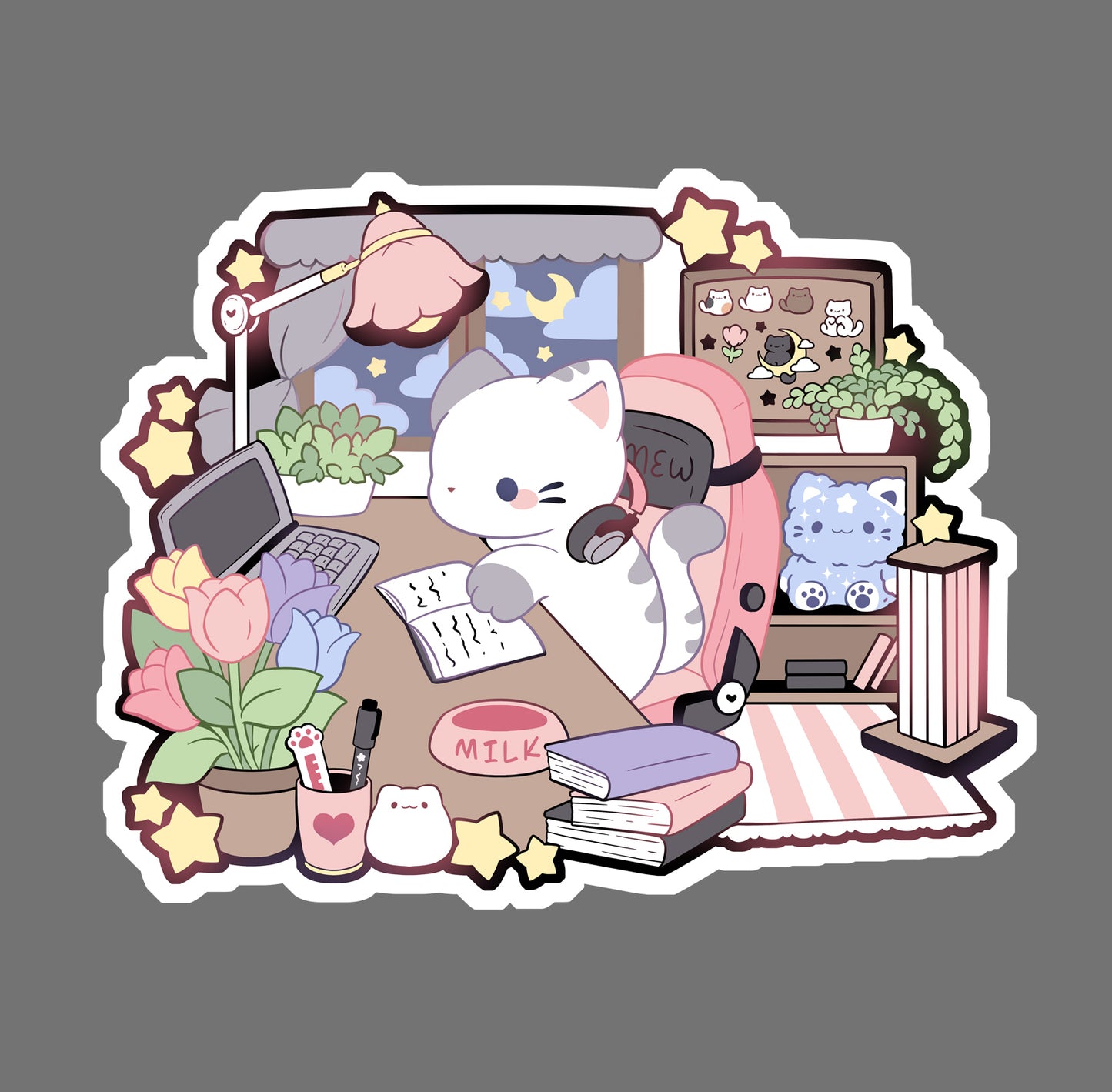 Lofi Cat - vinyl sticker