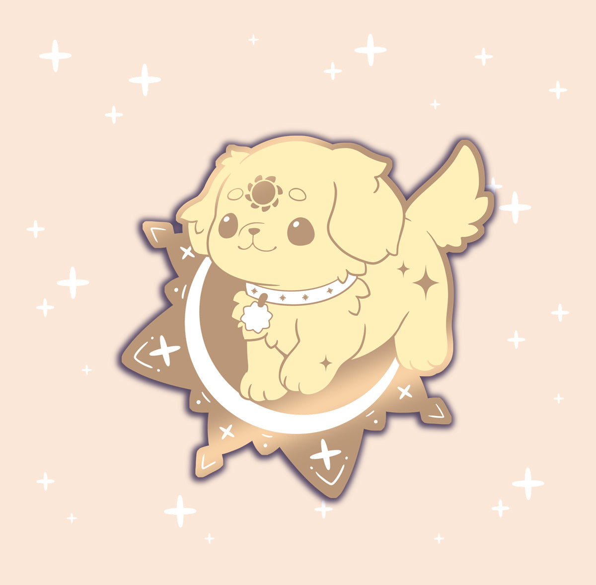 Lumen Retriever - hard enamel pin