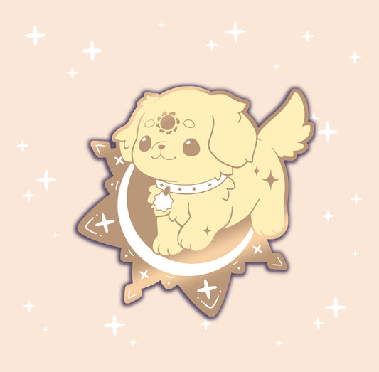 Lumen Retriever - hard enamel pin