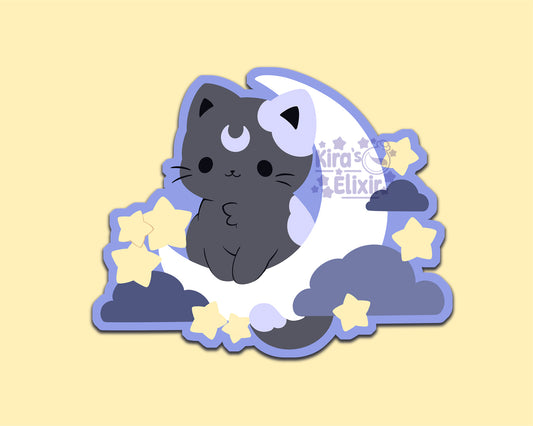 Lunar Kitty - vinyl sticker