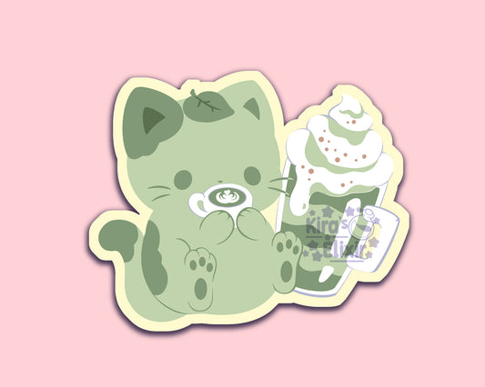 Macha Kitty - vinyl sticker