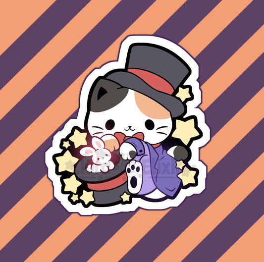 Magician Kitty - vinyl sticker