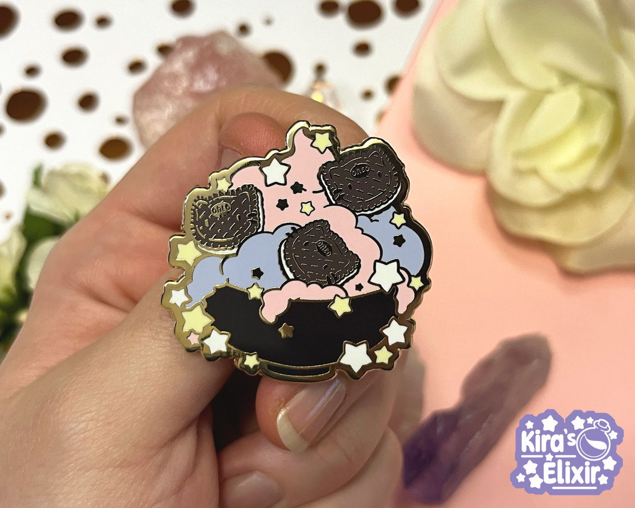 Cookies & Cream - hard enamel pin