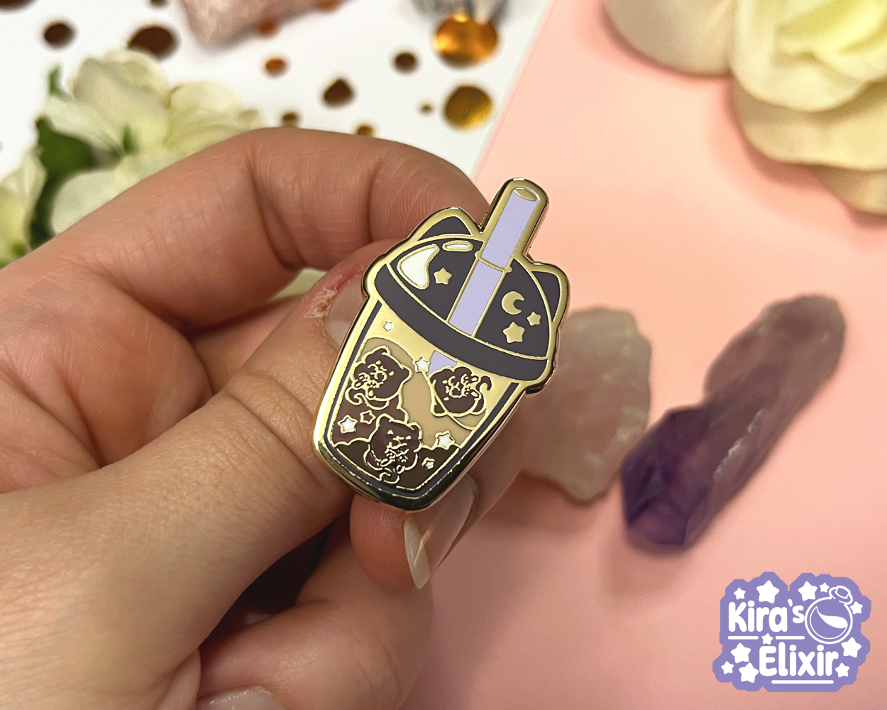 Milk Tea Kitties - hard enamel pin