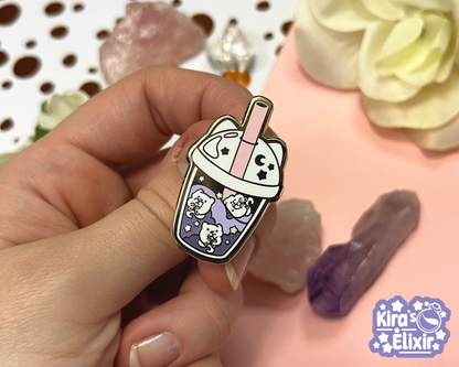 Milk Tea Kitties - hard enamel pin