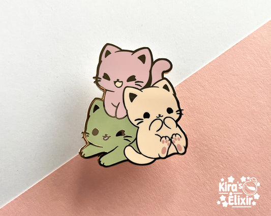Mochi Kitties - hard enamel pin
