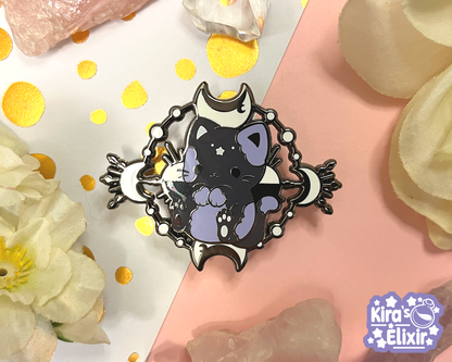 Moon Phase Kitty - hard enamel pin