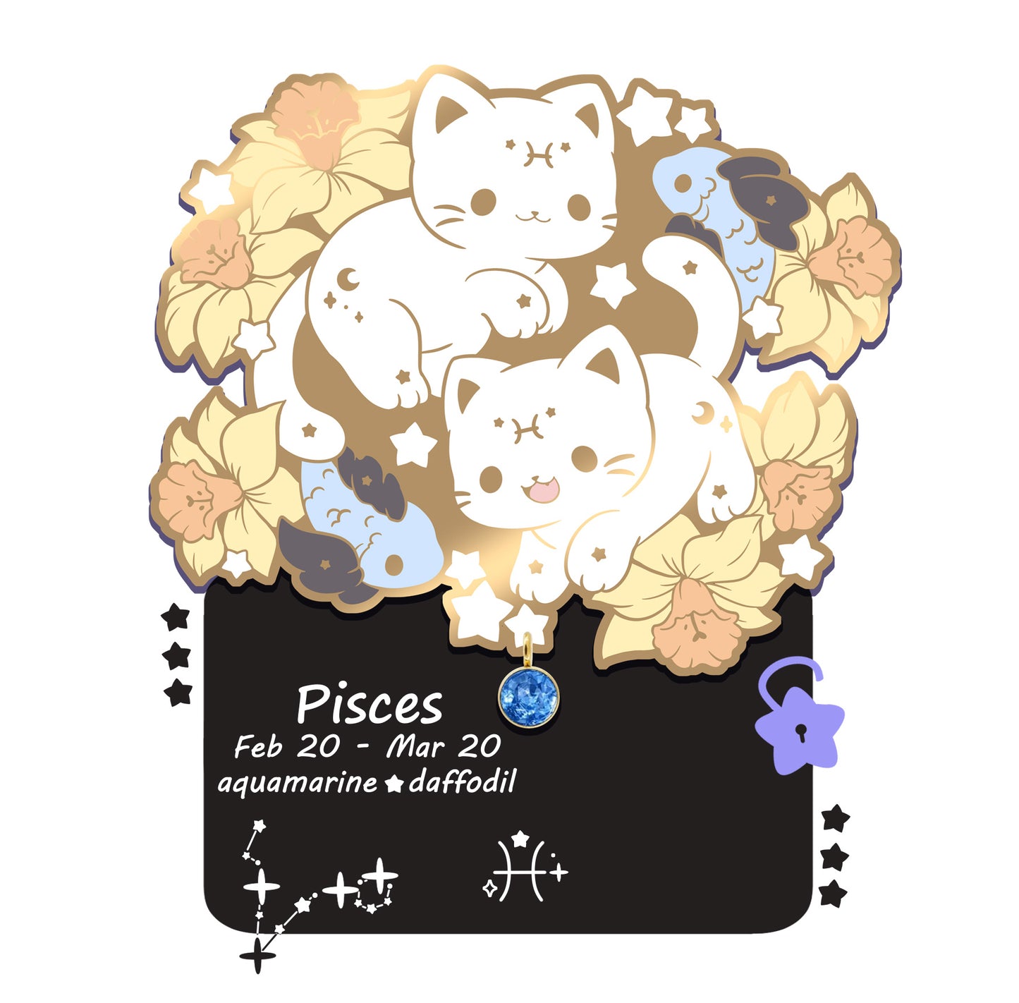 PREORDER: Astrology Kitty Trove Zodiac Enamel Pins