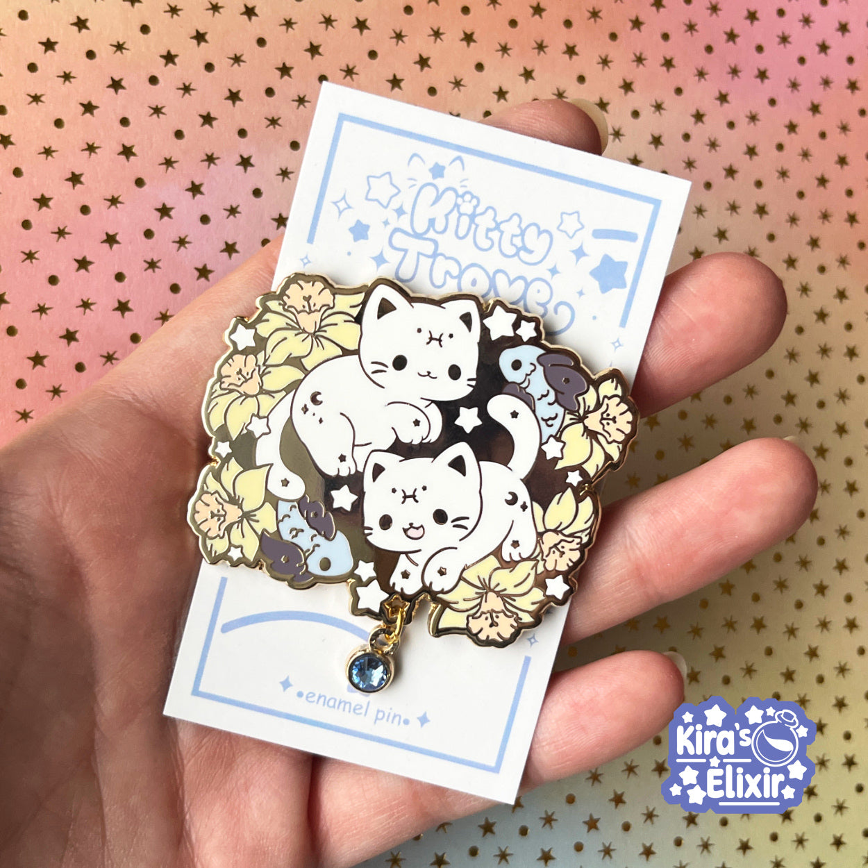 Pisces Kitty - hard enamel pin