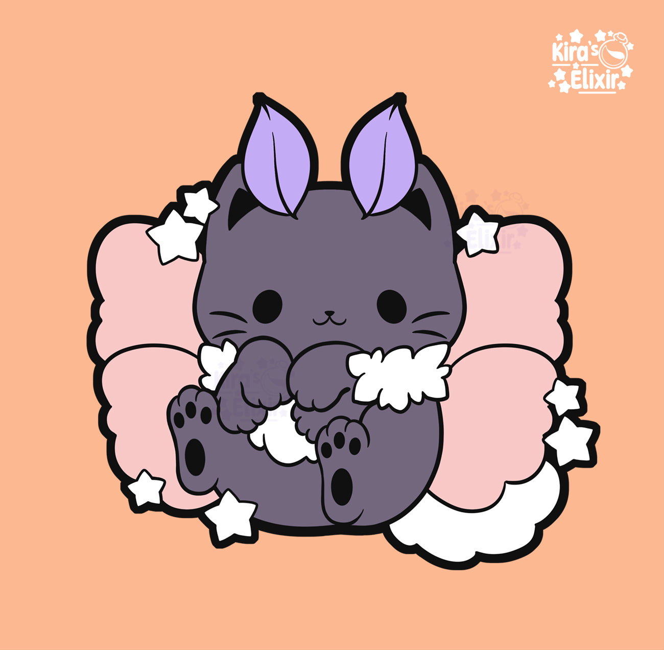 Moth Kitty - hard enamel pin