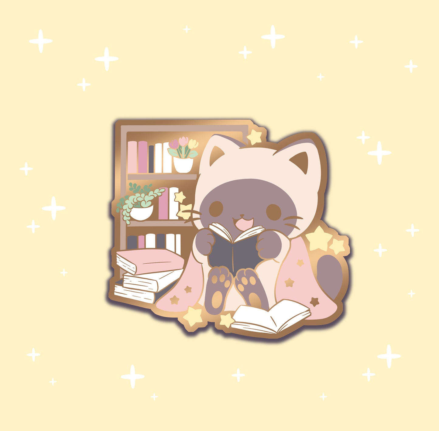 Reading Time - hard enamel pin