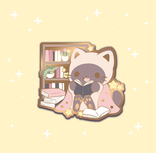 Reading Time - hard enamel pin