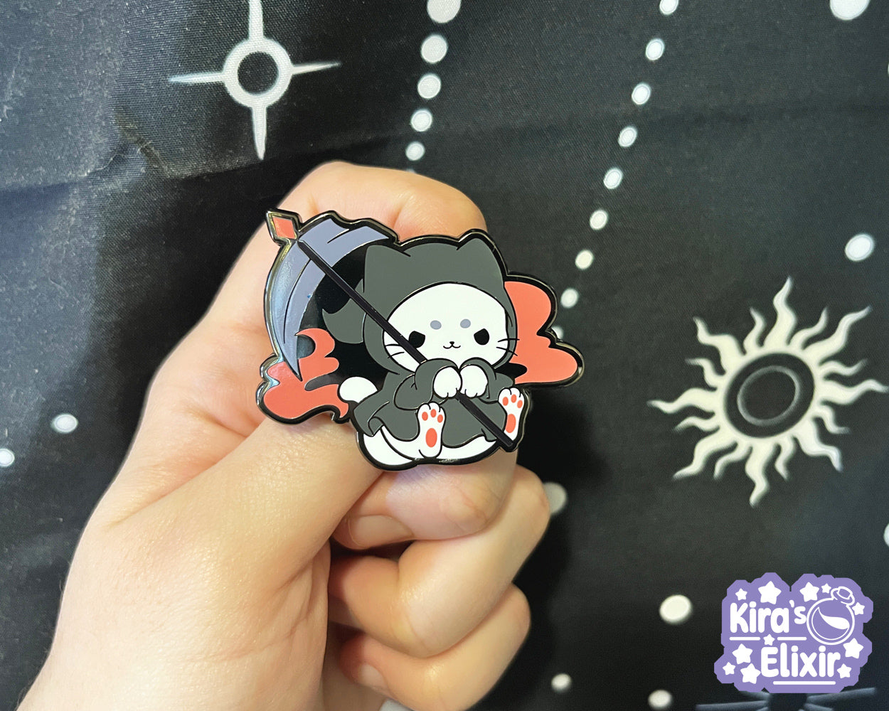 Reaper Kitty - hard enamel pin