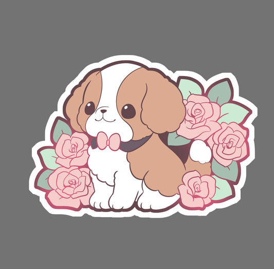 Rose Spaniel - vinyl sticker