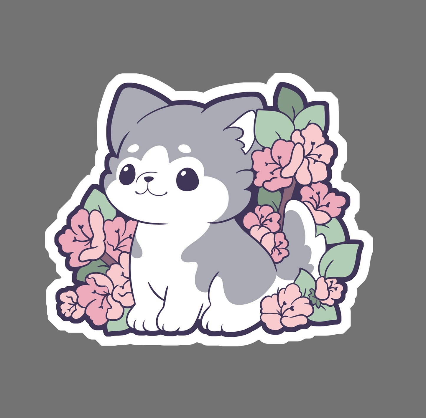 Sakura Huskey - vinyl sticker