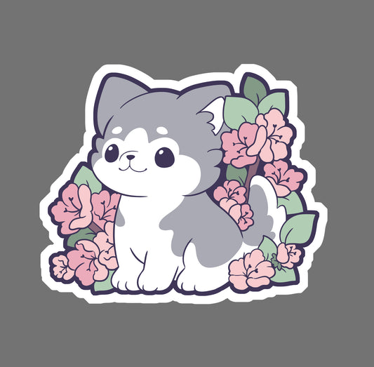 Sakura Huskey - vinyl sticker