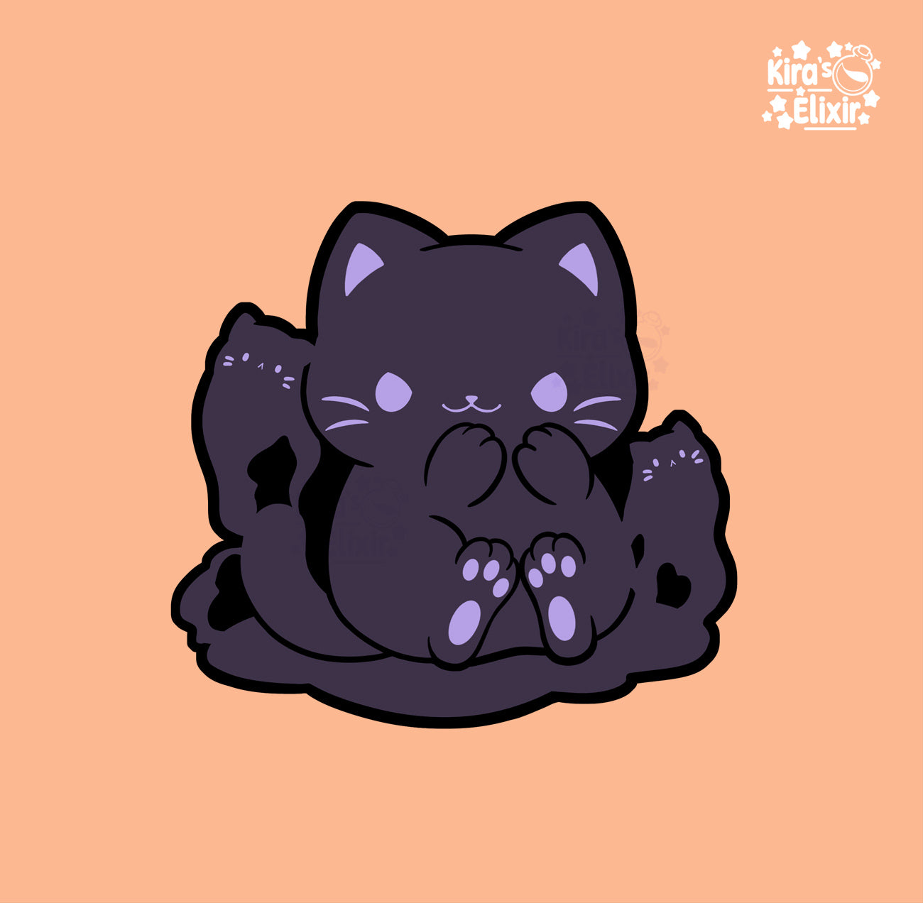 Shadow Kitty - hard enamel pin