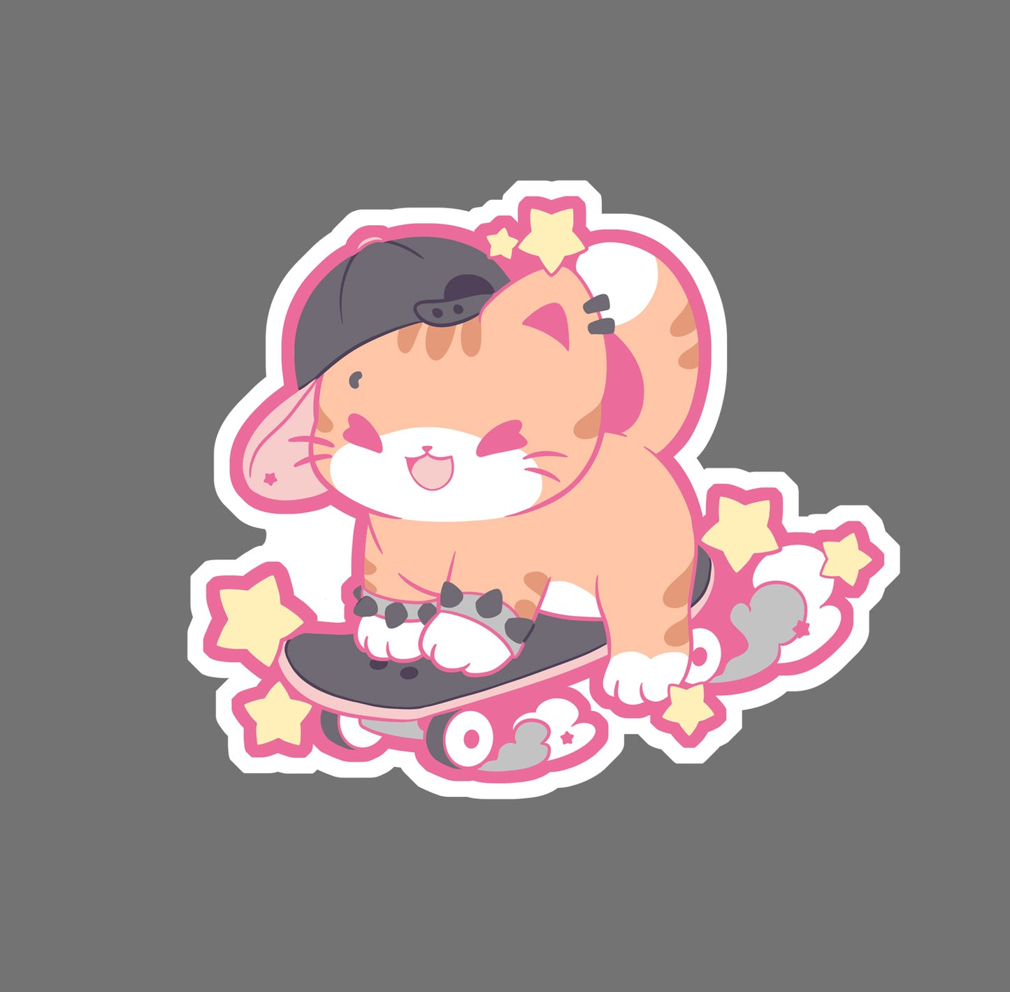 Skater Cat - vinyl sticker
