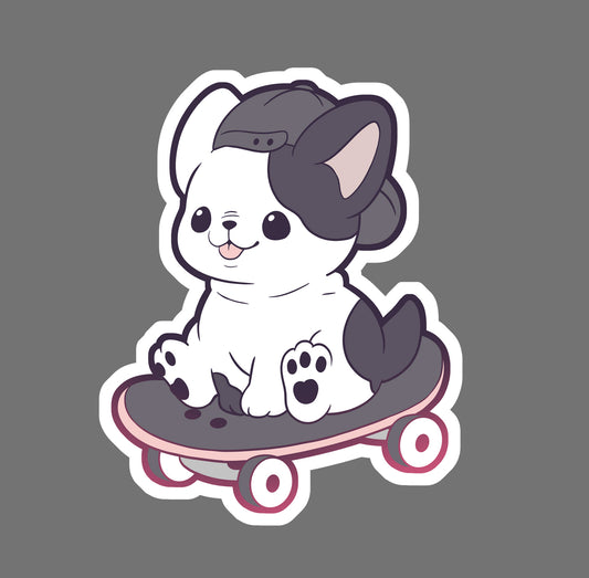 Skater Bulldog - vinyl sticker
