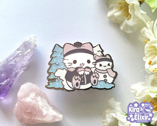 Snow Play - hard enamel pin