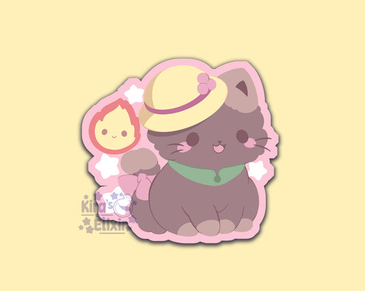 Hat Kitty - vinyl sticker