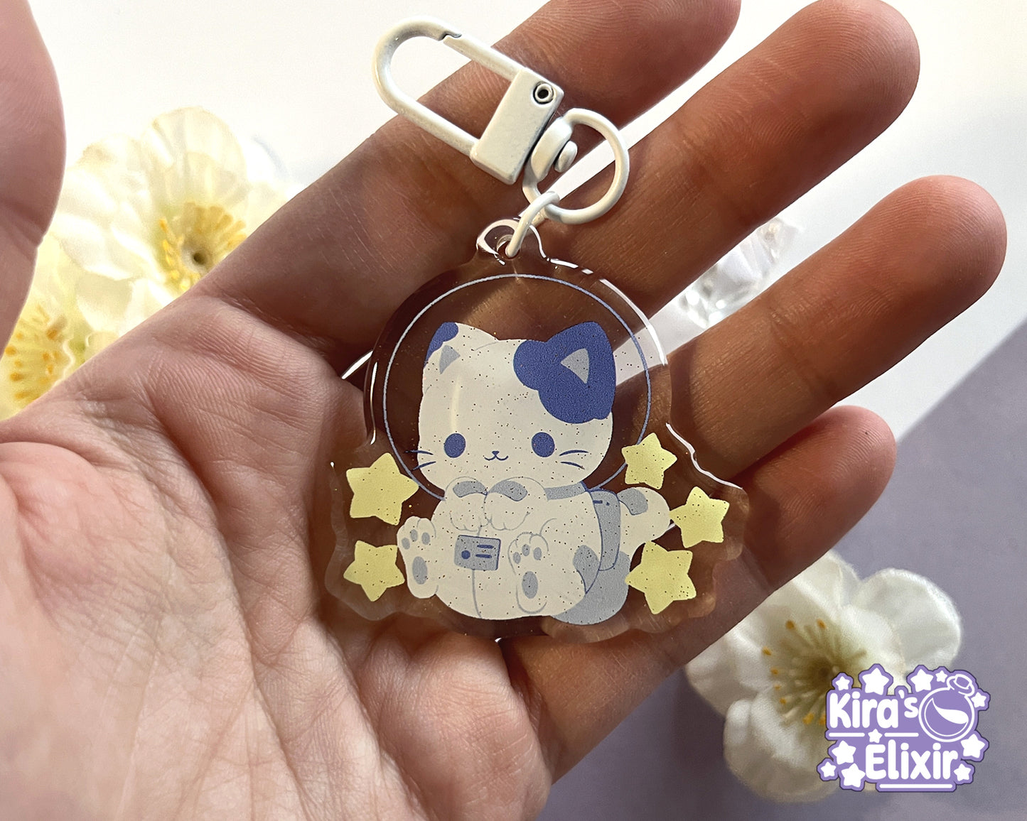 Space Kitty - acrylic keychain