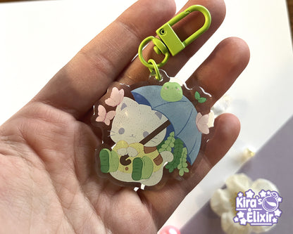 Spring Kitty - acrylic keychain