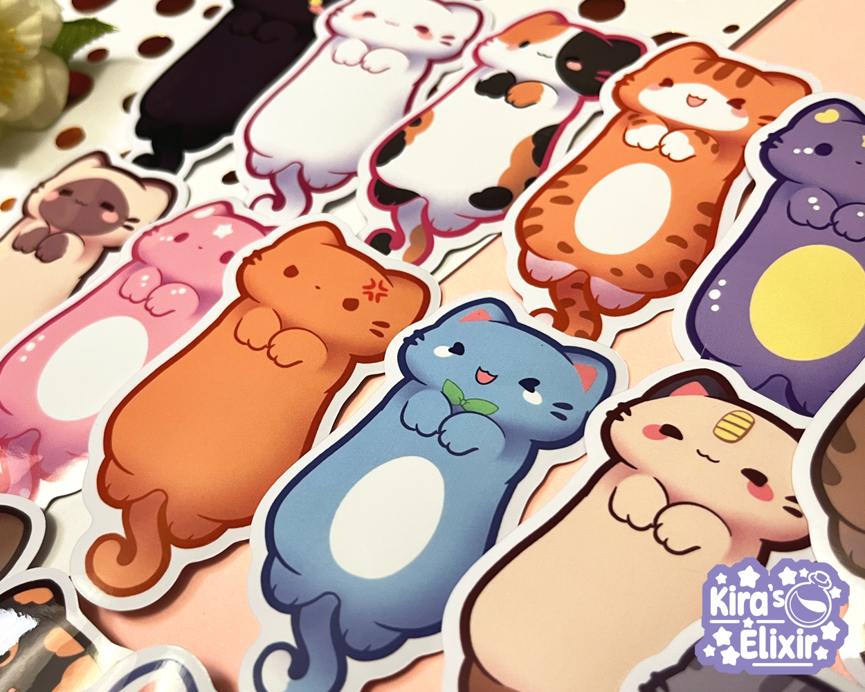 Long Kitties - vinyl stickers