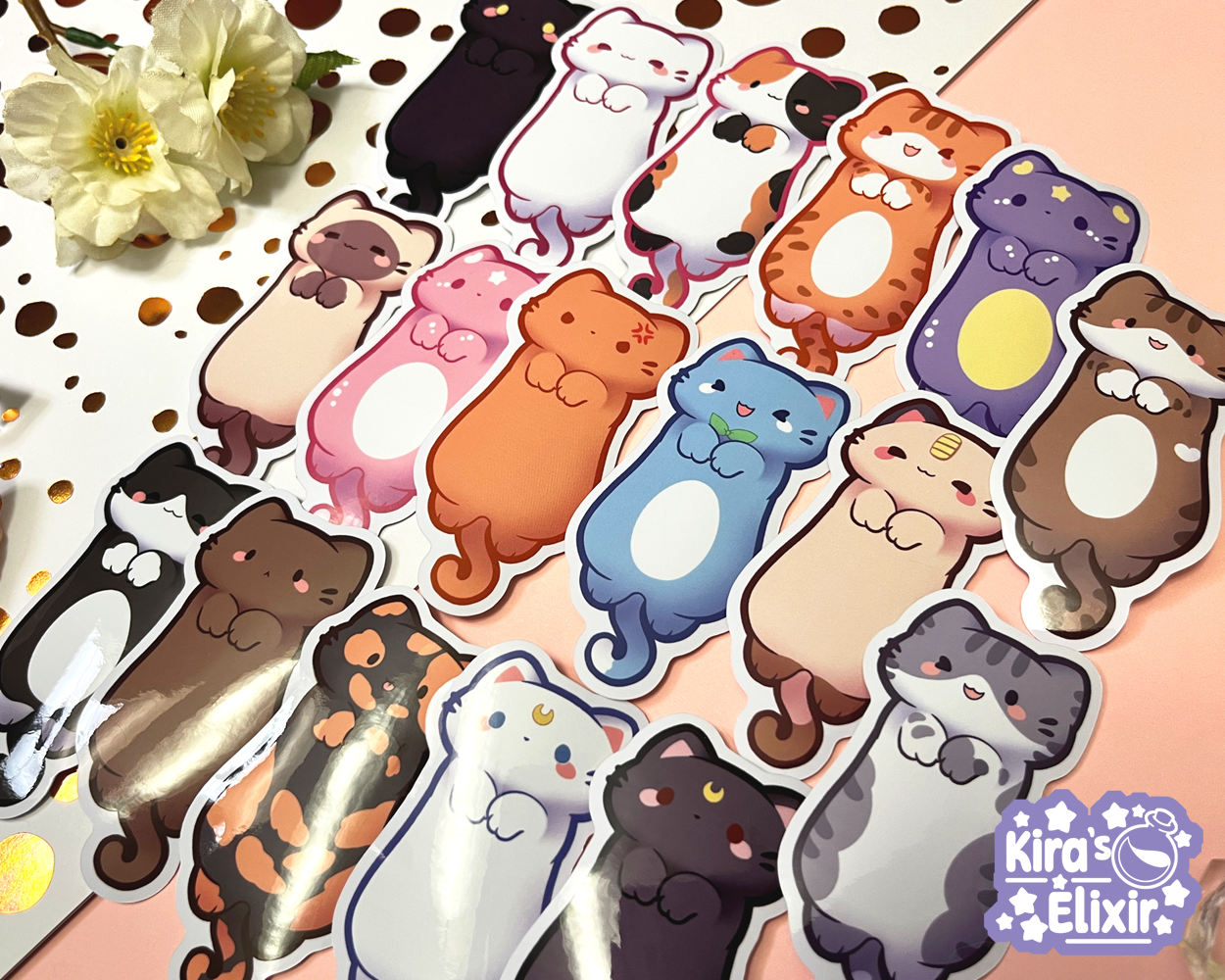 Long Kitties - vinyl stickers