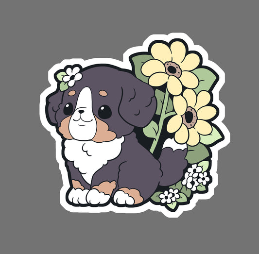 Sunflower Mountain Dog - vinyl sticker