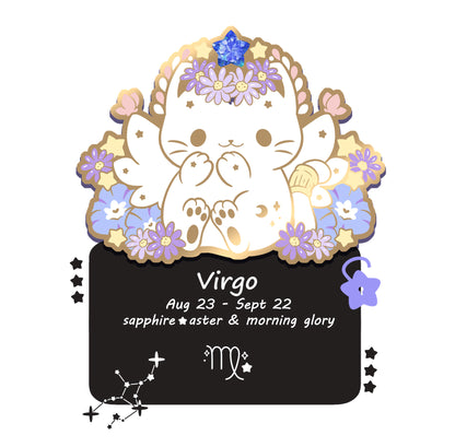 PREORDER: Astrology Kitty Trove Zodiac Enamel Pins